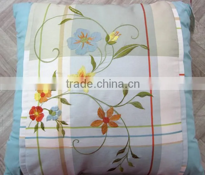 embroidery print fabric cushion