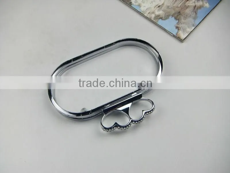shiny oval metals box frame crystal frame