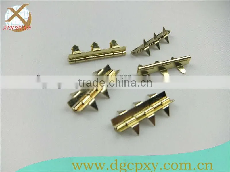golden small box metal hinge for cigar wooden box