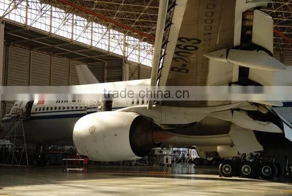 International standard arched steel structure hangar