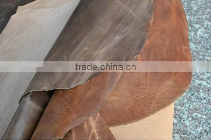 Cow oil Pull up Leather two tone 2.0 usd/sf