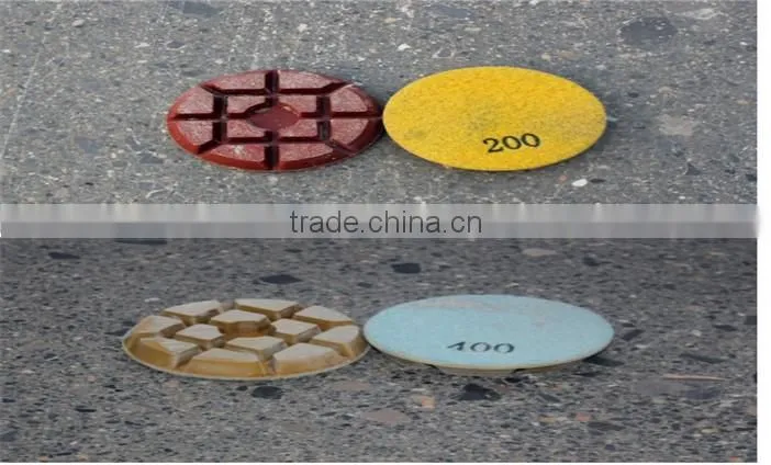New hybrid mixed bond diamond wet polishing pads for concrete floor