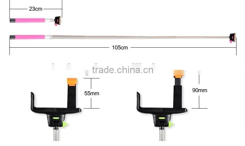 Wireless Selfie Stick with bluetooth button