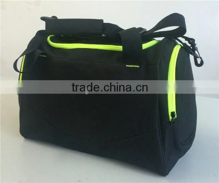 Light green with black color travel bag small size duffel bag