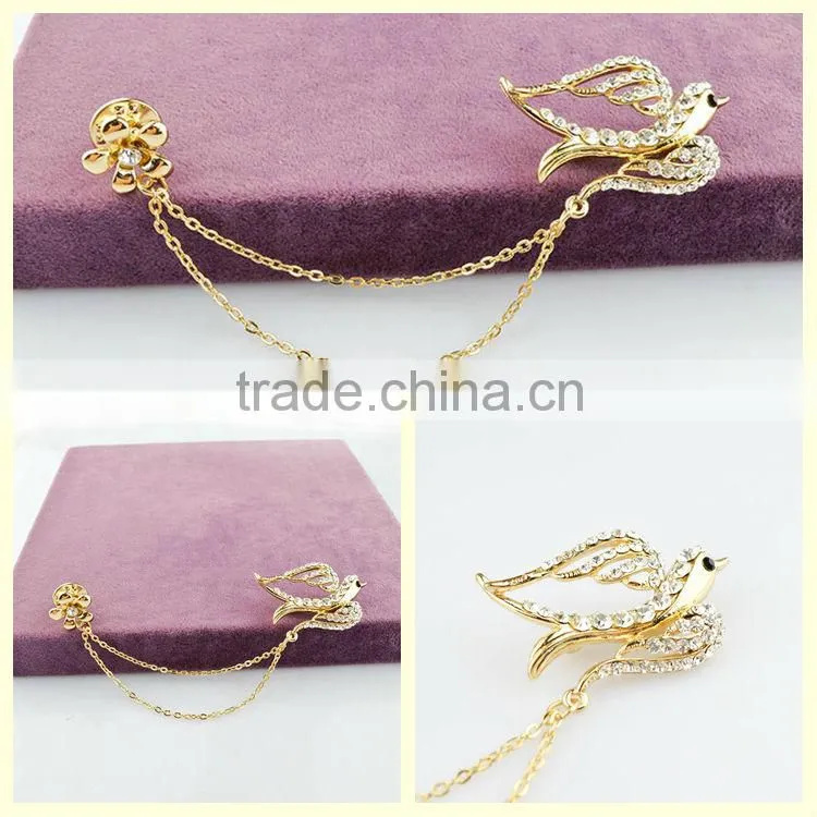 Wholesale decoration animal swallow bird brooches pin jewelry