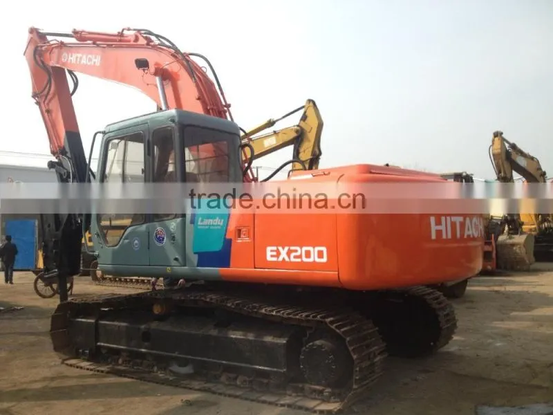 used excavator hitachi crawler digger ex200-3 excavator with hammer