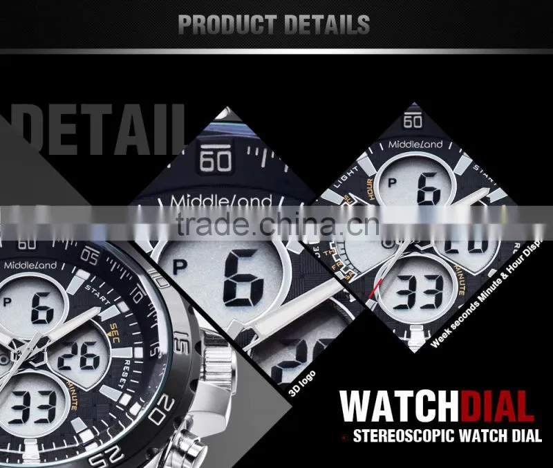2015 Youngs wristwatch / white youngs watch / simple youngs watch dial and stainless steel band MIDDLELAND watch manufacturer