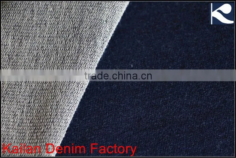95% cotton indigo dyed knit denim