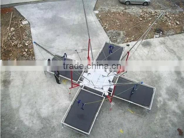 luxury four in one amusement equipment bungee trampoline for sale