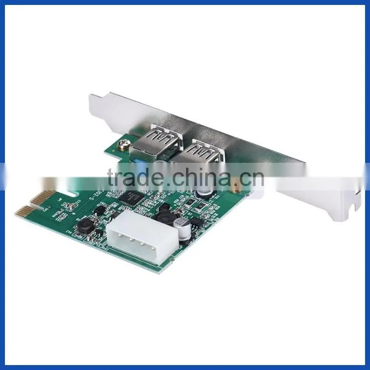 2 Ports 5Gbps USB3.0 Adapter PCI-E 3.0 USB Expansion Card With low profile bracket