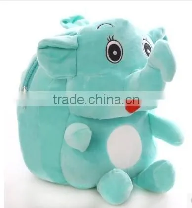 plush animal backpack with colorful elephant design