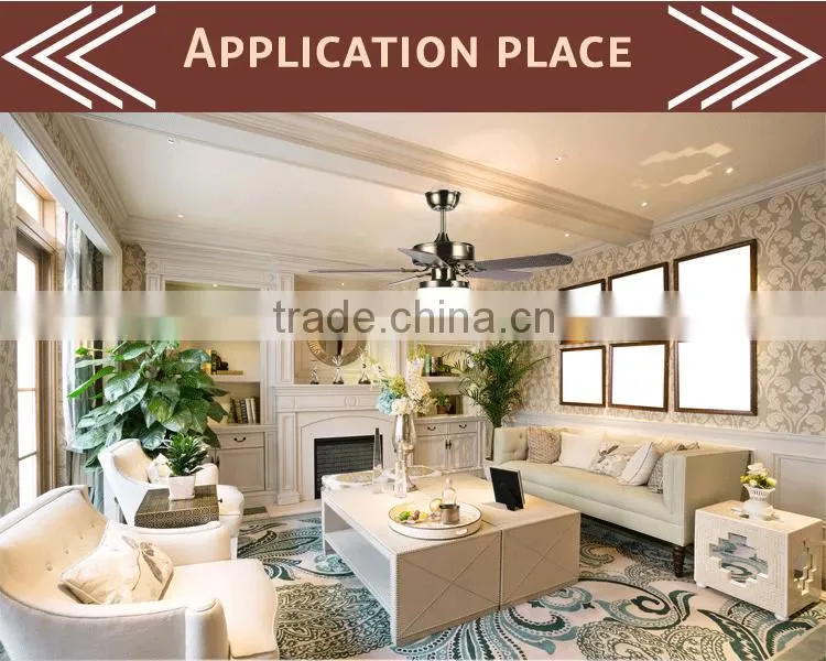 Dining Room Led Light Wiring Ceiling Fan with 5 Blades