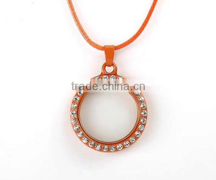 2015 wholesale alibaba express jewellery multicolor heart shaped floating lockets necklace