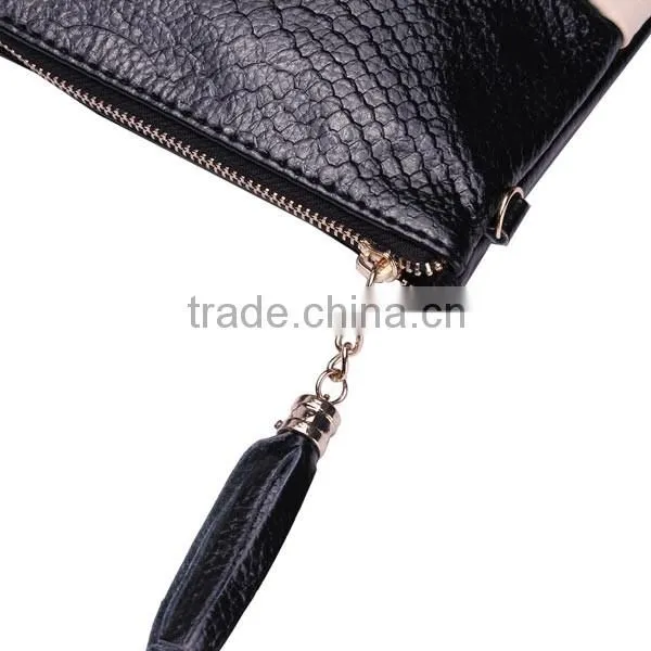Fashion women designer Snake Grain PU material clutch bag