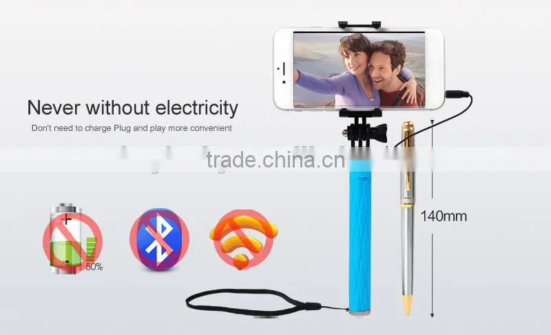 Wired Selfie Stick Monopod with 3.5mm Jack Cable