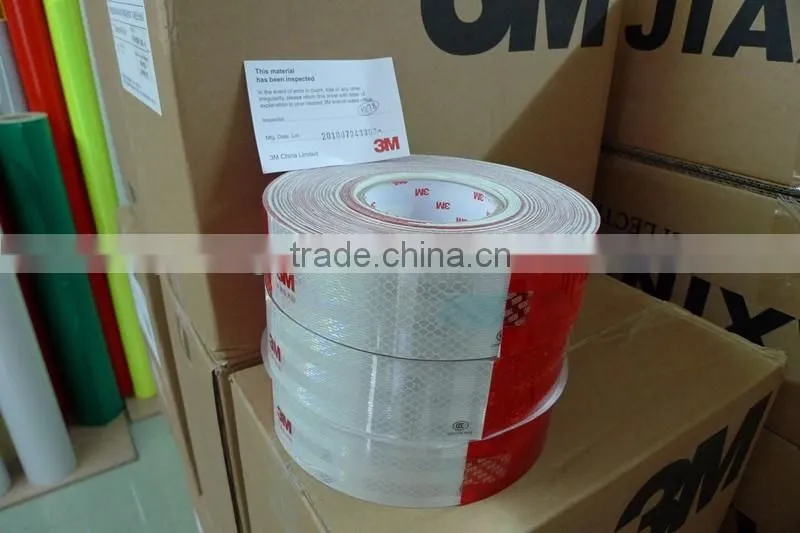 3M reflective tape 983D 5cm*45.7m red with white color
