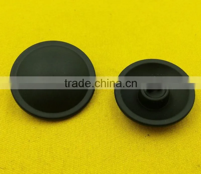 Black matt high quality metal shank button for ladies jacket -- MJ5881