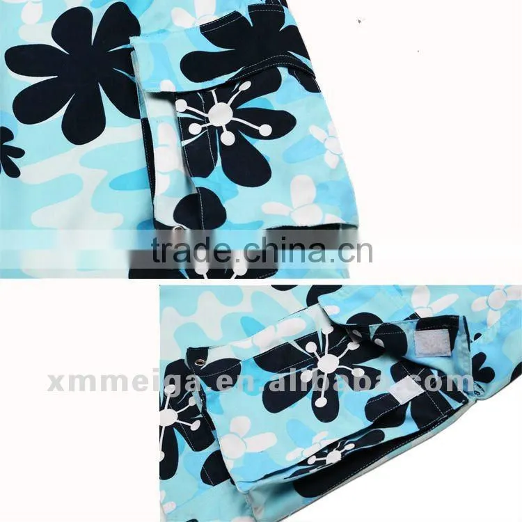 MEN'S FLOWER PRINT SWIM BEACH SHORTS