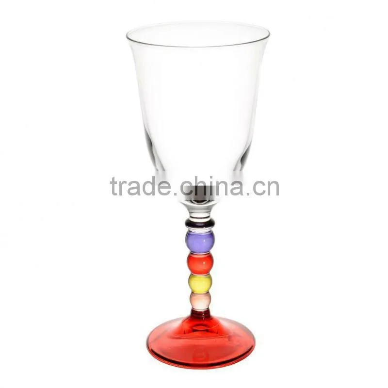 Odessa champagne flute glass with coloured stem