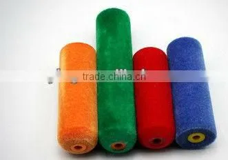 Flock sponge foam paint roller cover
