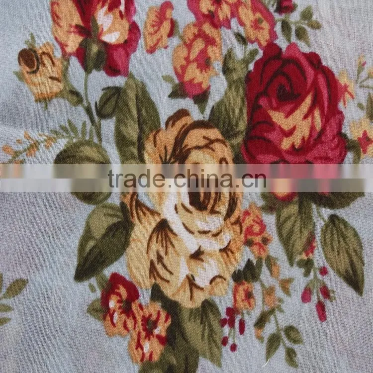 garment clothing fabrics of 100% poplin cotton printing fabrics for women cloth