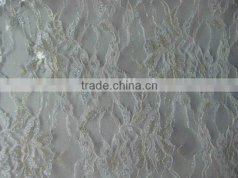 poly white lace fabric