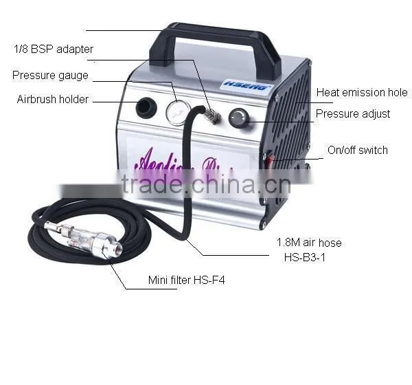 Haosheng AS176K nail airbrush compressor kit