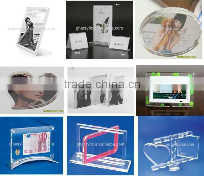 GH-P0016 Desktop calendar style plastic picture photo frame plexiglass photo frame