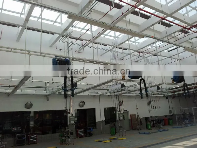 exhaust extraction system electric plastic hose reel