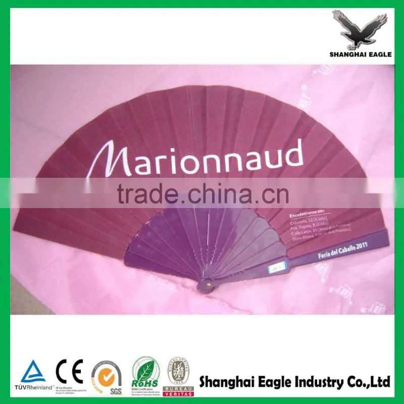 Wholesale printed custom nylon folding fan
