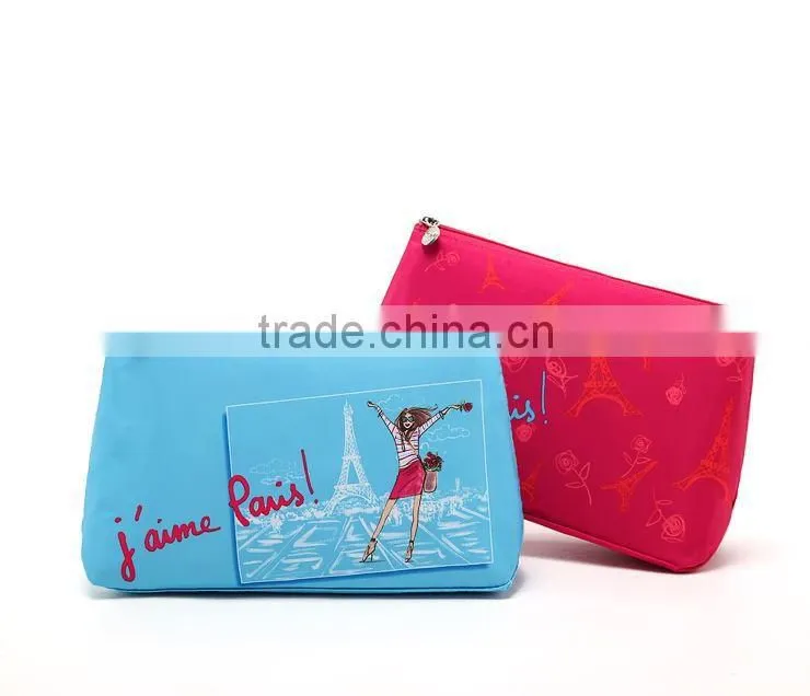 Popular Polyester Small Cosmetic bags with Compartments