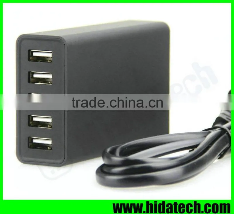 Multi USB charger 5 port usb wall charger home charger for smart phone and tablets