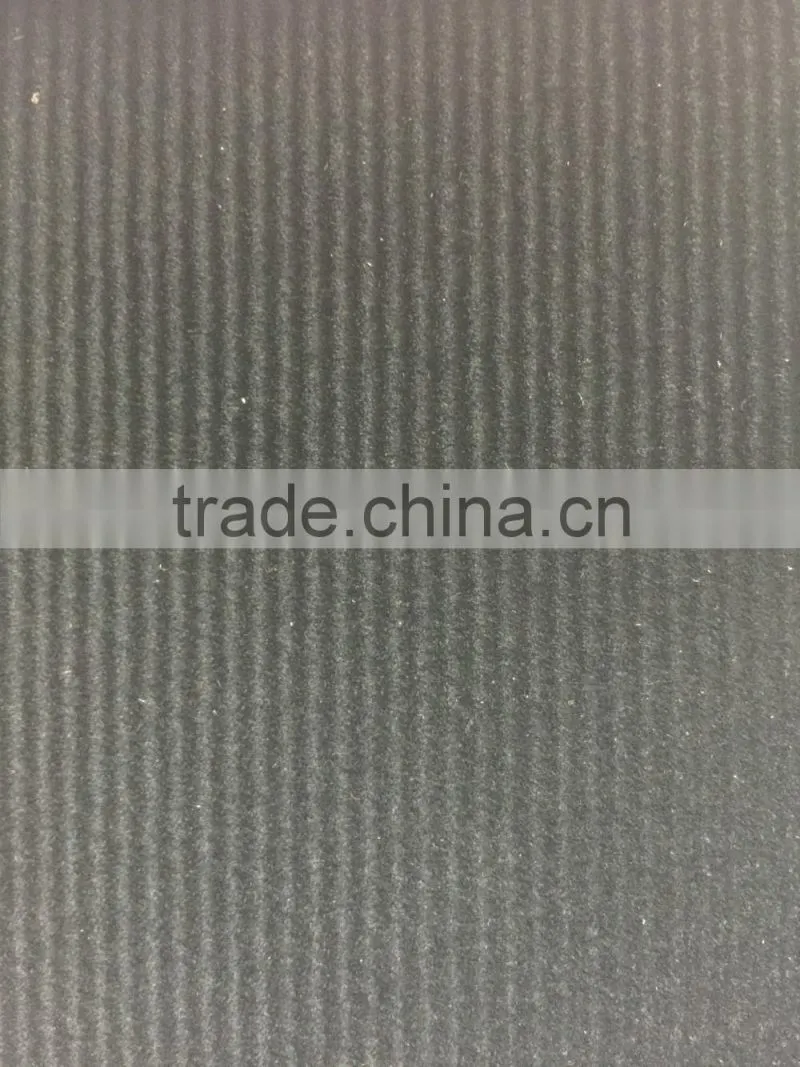 stripe flock knitted polyester fabric for textiles goods
