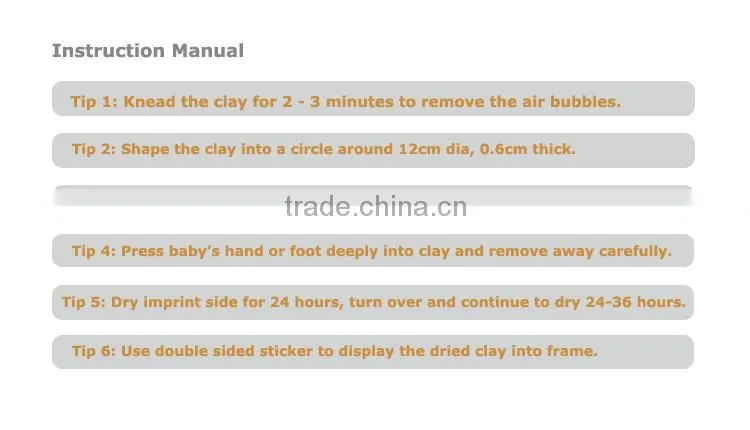 Wholesale personalised baby gifts baby foot casting kit