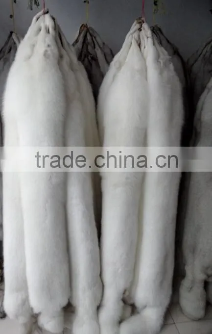 Factory Direct Supply 100% Real White Fox Fur Skin
