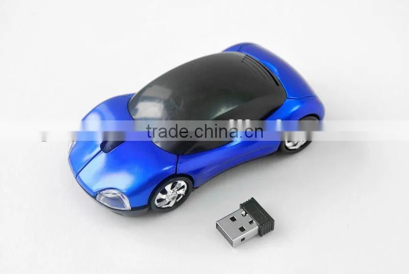 Royal blule PC car shaped 2.4g wireless mouse for computer use