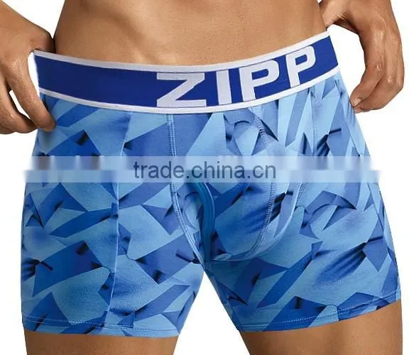 Custom Made ZIPP Underwaer Private Label Wholesale Elastic Mens Boxer