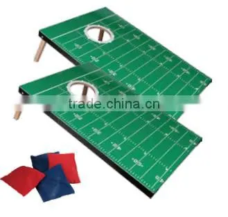 professional wooden corn hole toss game for outdoor game and garden games with sand bag
