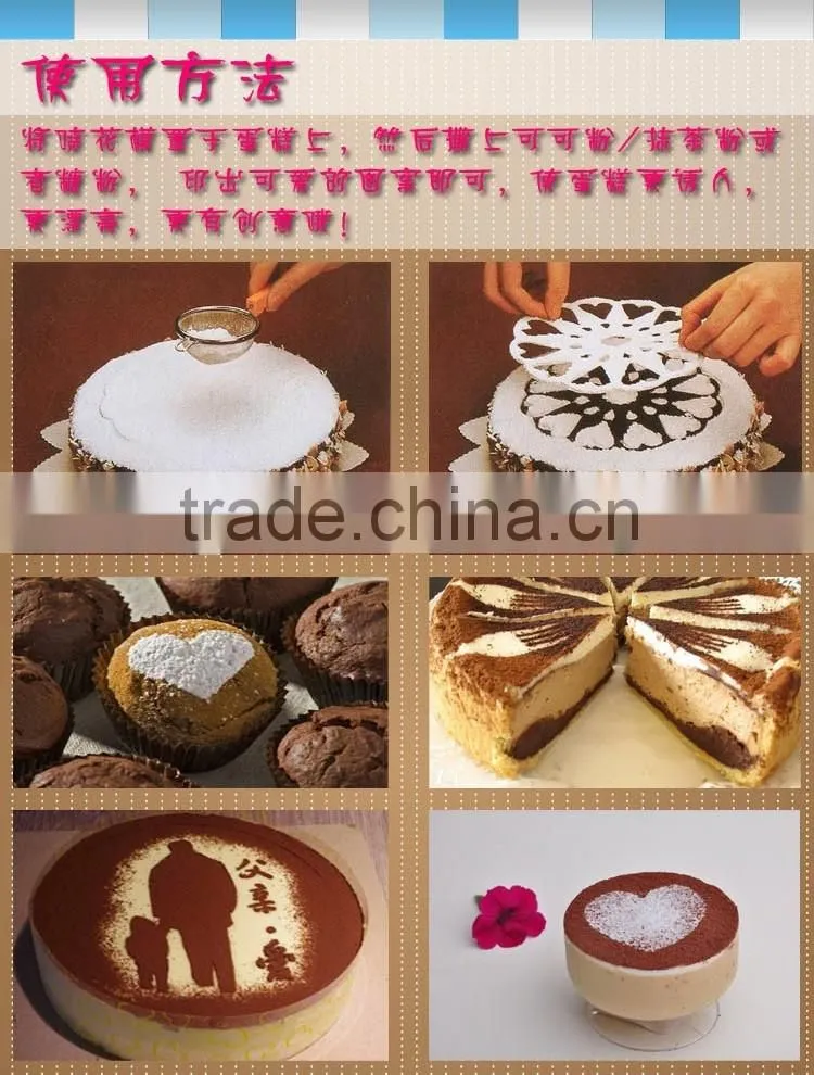 DIY plastic cake stencil