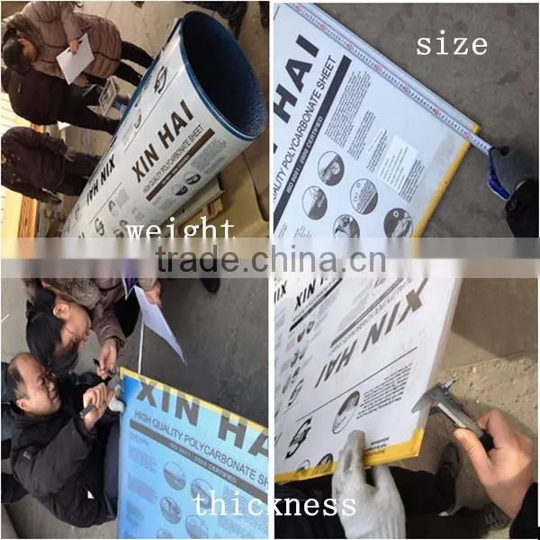 UV protection lightweight roofing materials polycarbonate hollow sheet balcony cover sheet