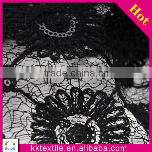 New fashion sequin cupion embroidery lace