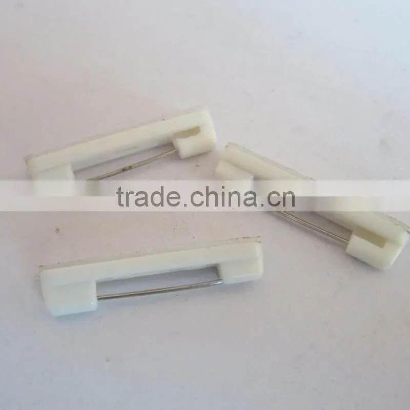 White Color Plastic adhesive safety pin for garments