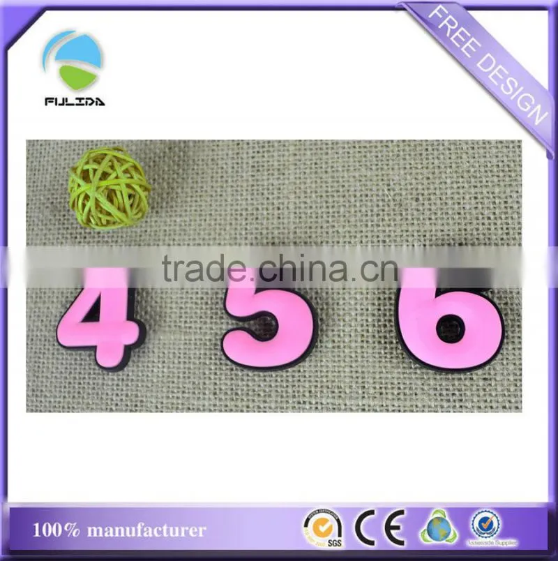 custom Arabic numbers shaped soft pvc decorating fridge magnet