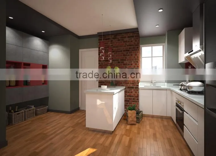 Bangladesh Project Modern Style Lacquer White Kitchen Cabinet