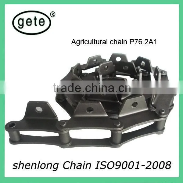 Pitch 76.2mm agricultural conveyor chain with A1 attachments-Patato harvest chain