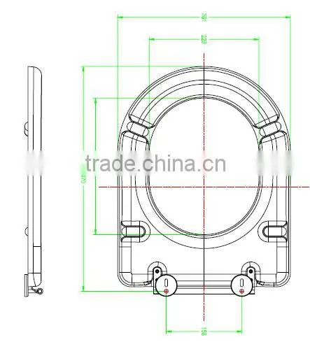 Stainless steel hinge duroplast toilet seat ring only wihout lid for disabled