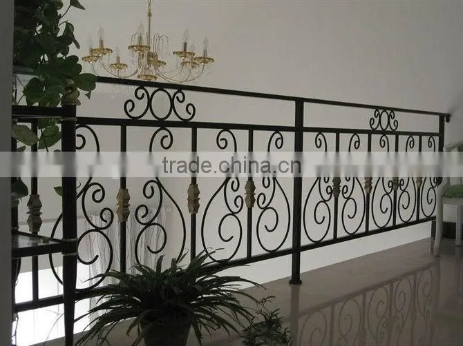 short hot galvanized wrought iron balcony fence