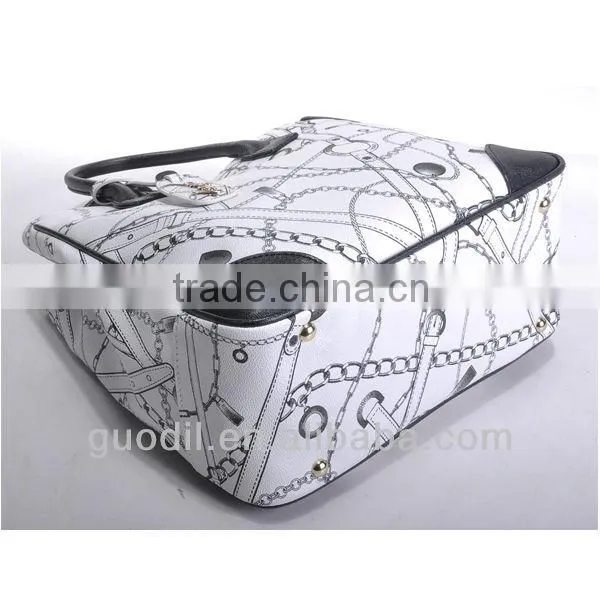 Amazing!2014 new style pu unique handbag for low price women pu handbag