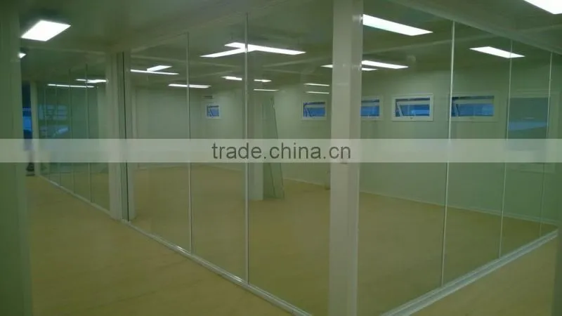 large glass window office