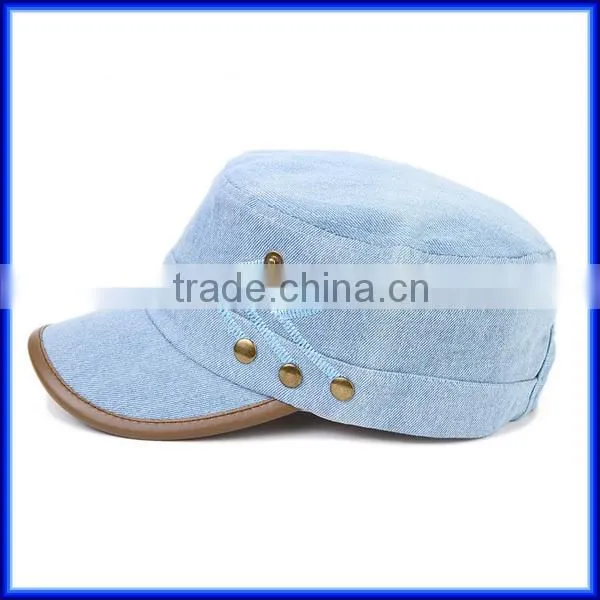 Hot custom jean cotton military cap wholesale for men